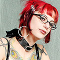 Gorgeous bella vendetta strips down to her librarian glasses black stockings and a sneer