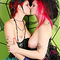 Two witches spanking halloween
