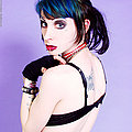 deathrock chick strips to boots and nothing else