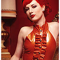 Pervy latex servant dress up with hot redhead Angela Ryan