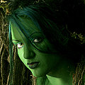 Erotic swamp monster beauty in special effects makeup